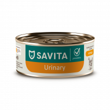 SAVITA prof консервы Urinary для кошек профилактика МКБ с курицей. Ветеринарный, диетический, 100г