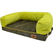 Лежанка диван "Ампир" мебельная ткань (оливковый/зеленый)