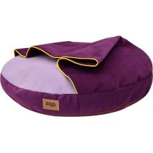 Лежанка-карман круглая "Ампир" мебельная ткань (лиловый/баклажан)
