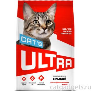 Полнорационный сухой корм для стерилизованных кошек с рыбой, 0.6кг