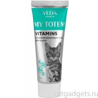 MY TOTEM VITAMINS мультивитаминный гель для кошек, 75мл