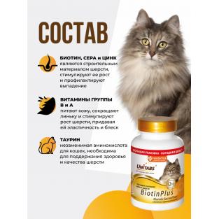 Витамины "BiotinPlus" с Q10 для кошек, 200 таб.