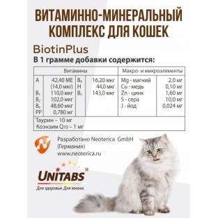 Витамины "BiotinPlus" с Q10 для кошек, 200 таб.