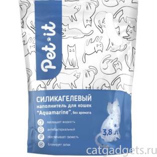 Aquamarine силикагелевый наполнитель для кошек, без аромата, 3,8л