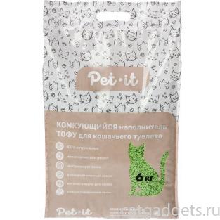 TOFU комкующийся наполнитель для кошек Тофу зеленый чай, 12л