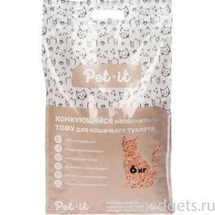 TOFU комкующийся наполнитель для кошек Тофу персик, 12л