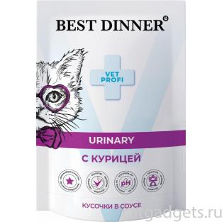 Паучи для кошек Urinary кусочки в соусе с Курицей, 85г