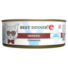 Влажный корм для кошек с говядиной для поддержания функции печени Hepatic, 100г