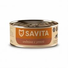 Консервы для кошек и котят. Индейка с уткой. 100г
