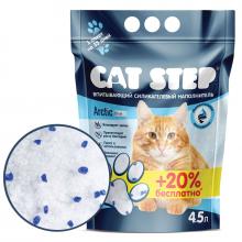 АКЦИЯ (+20% бесплатно) Наполнитель впитывающий силикагелевый CAT STEP Arctic Blue, 4,5л, 1,97кг