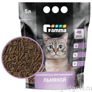 Наполнитель впитывающий льняной Gamma, 5л, 2,5кг