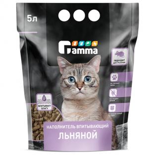 Наполнитель впитывающий льняной Gamma, 5л, 2,5кг
