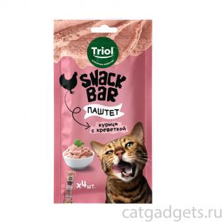 Лакомство для кошек "Паштет из курицы с креветкой", серия SNACK BAR, 40г