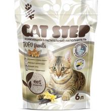 Наполнитель комкующийся растительный CAT STEP Tofu Vanilla, 6л, 2,7кг