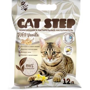 Наполнитель комкующийся растительный CAT STEP Tofu Vanilla, 6л, 2,7кг