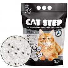 Наполнитель впитывающий силикагелевый CAT STEP Arctic Black&White, 3,8л, 1,67кг