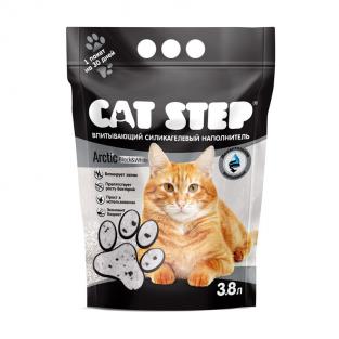 Наполнитель впитывающий силикагелевый CAT STEP Arctic Black&White, 3,8л, 1,67кг