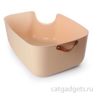 Туалет для кошек прямоугольный "Сканди", бежевый, 55*39*22,5см, серия HYGIENE