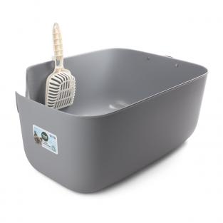Туалет для кошек прямоугольный "Сканди", серый, 55*39*22,5см, серия HYGIENE