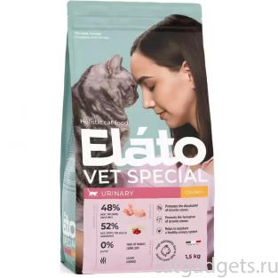 Сухой корм Elato Holistic Vet Special Urinary для кошек с курицей, 1,5кг