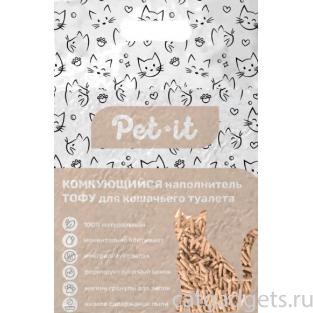TOFU комкующийся наполнитель для кошек Тофу персик, 6л