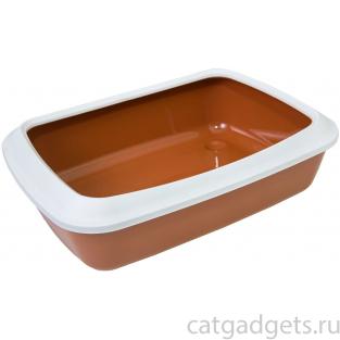 Туалет для кошек с насадкой IRIZ Nordic Collection 42*31*12.5см, коричневый