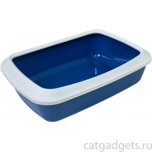 Туалет для кошек с насадкой IRIZ Nordic Collection 50*37*13см, синий