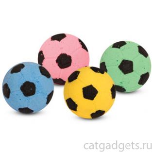 Игрушка для кошек "Мяч футбольный", d4см, 4шт.