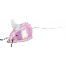 Блестящая мышка, ткань, с кошачьей мятой, 7 см (45609)