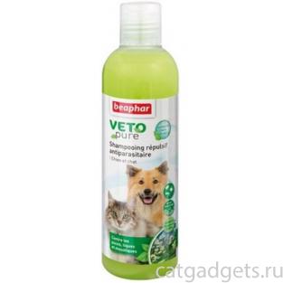 Шампунь БИО от блох и клещей для кошек и собак, VETO Pure