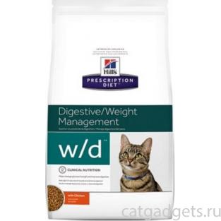 W/D для кошек - Лечение сахарного диабета, запоров, расстройств ЖКТ Low Fat/Diabet