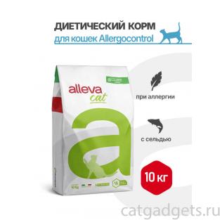 Alleva Care Cat Adult Allergocontrol 10 кг сухой диетический корм для взрослых кошек при пищевой аллергии