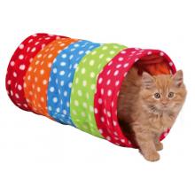 Тоннель для кошки 25*50 см, флис, горошек (4291)