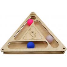 Игрушка для кошек развивающая Треугольник с шариками, 32*28*3,6 см