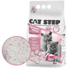Комкующийся минеральный наполнитель для котят CAT STEP Compact White Baby Powder, 5 л