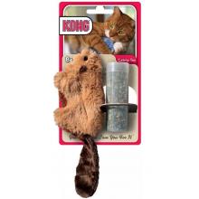 Игрушка для кошек "Бобер" 15 см плюш с тубом кошачьей мяты