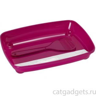 Набор для котят: совок+пакеты+ туалет, 37*28*6см (Starterkit), ярко-розовый