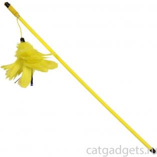 Удочка-дразнилка "Жёлтые перья", 48 см (C4014)
