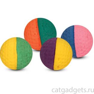 Игрушка для кошек "Мяч для гольфа" двухцветный, 4см, 1 шт.