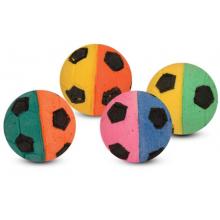 Игрушка для кошек "Мяч футбольный" двухцветный, 4см, 1 шт.