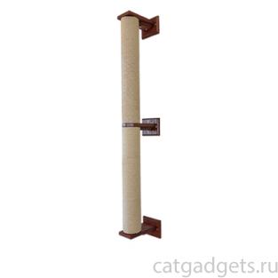 Когтеточка столбик настенный Красный для кошек 140см