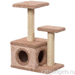 Домик для кошек ковролиновый «Лежо» 62*42*88 см, сизаль
