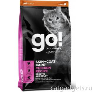 Для котят и кошек с цельной курицей, фруктами и овощами (GO! SKIN + COAT Chicken Recipe for Cats)