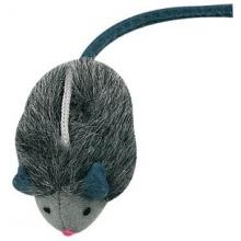 Игрушка Мышь плюшевая со звуковым чипом 7*4.5 см