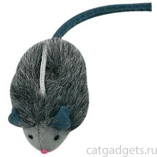 Игрушка Мышь плюшевая со звуковым чипом 7*4.5 см