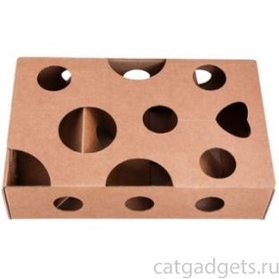 Игрушка для кошек лабиринт для лакомств, картон, 29*19*7 см