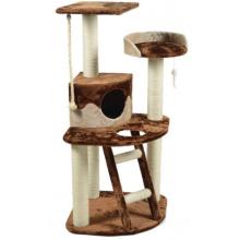 Комплекс для кошек многоярусный с домом, лестницей и лежанкой, сизаль, 55*55*120см (TM-07)