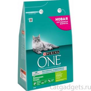 Сухой корм для домашних кошек с высоким содержанием индейки и цельными злаками