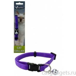 Ошейник для кошек "Сэсси" 10мм-21-33см, фиолетовый