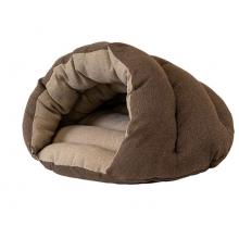 Домик пухлый "Ракушка" - рогожка коричневый, 67*52*35см